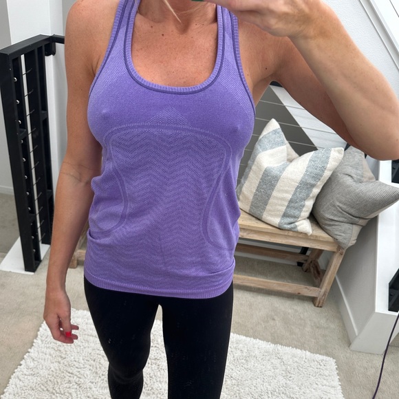 Lululemon run swiftly purple racerback tank workout gym yoga athleisure hiking 6 - Picture 3 of 11